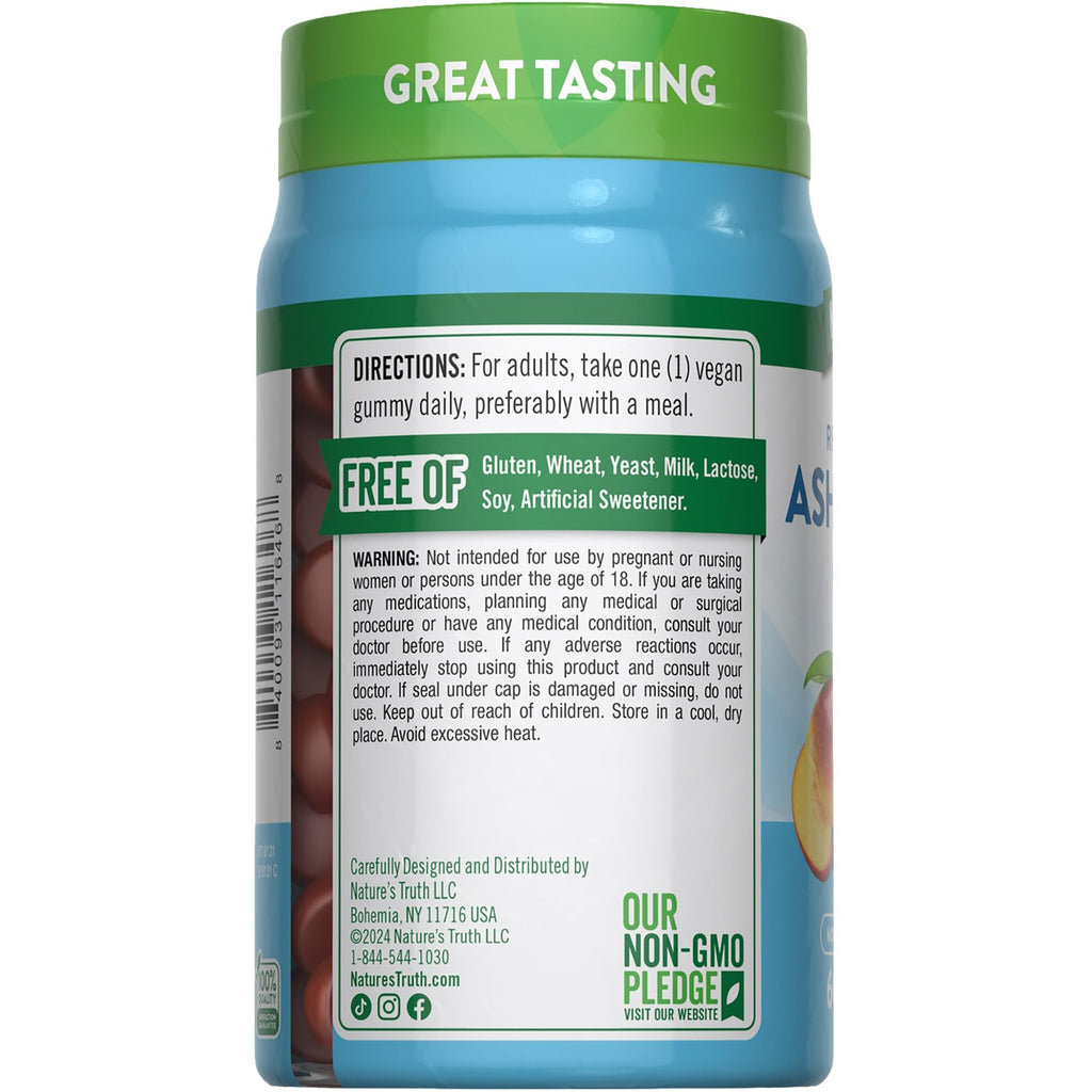 Nature's Truth Ashwagandha Gummies | 60 Count | Tropical Flavor | Vegan, Non-GMO, & Gluten Free Supplement | Vegan, Non-GMO & Gluten Free Supplement
