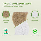 SetSail Natural Kitchen Sponges, 12 Pack Biodegradable Dish Sponges