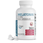 Bronson Melatonin 10 mg Sleep Support, Fast Dissolve Cherry, 100 Tablets | Helps You Fall Asleep Faster, Stay Asleep Longer & Wake Refreshed, Relaxation Support, Vegetarian Formula