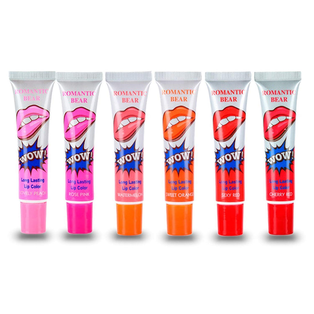 Buy now 6 Colors Tattoo Magic Color Peel Off Mask Tint Long Lasting Waterproof Lip Gloss by romantic bear at indiglob india