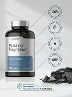 Horbäach Potassium Magnesium Supplement | 240 Capsules | Premium Quality