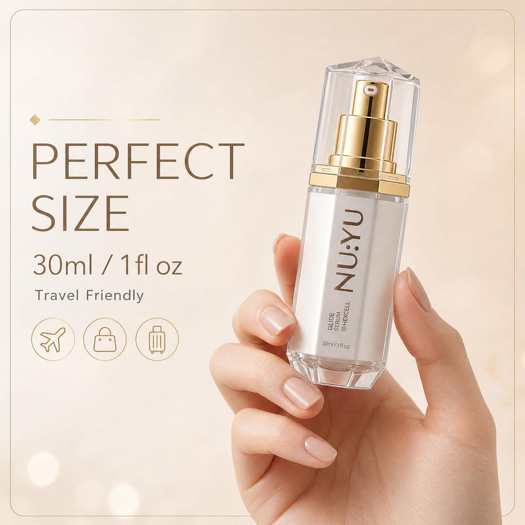 NuYu Glide Facial Hair Minimizing Serum for Women, Post Hair Removal Face Serum for Upper Lip, Chin & Cheeks, Helps Slow Regrowth and Soften Hair, Hydrating Skin Barrier Care for Smooth