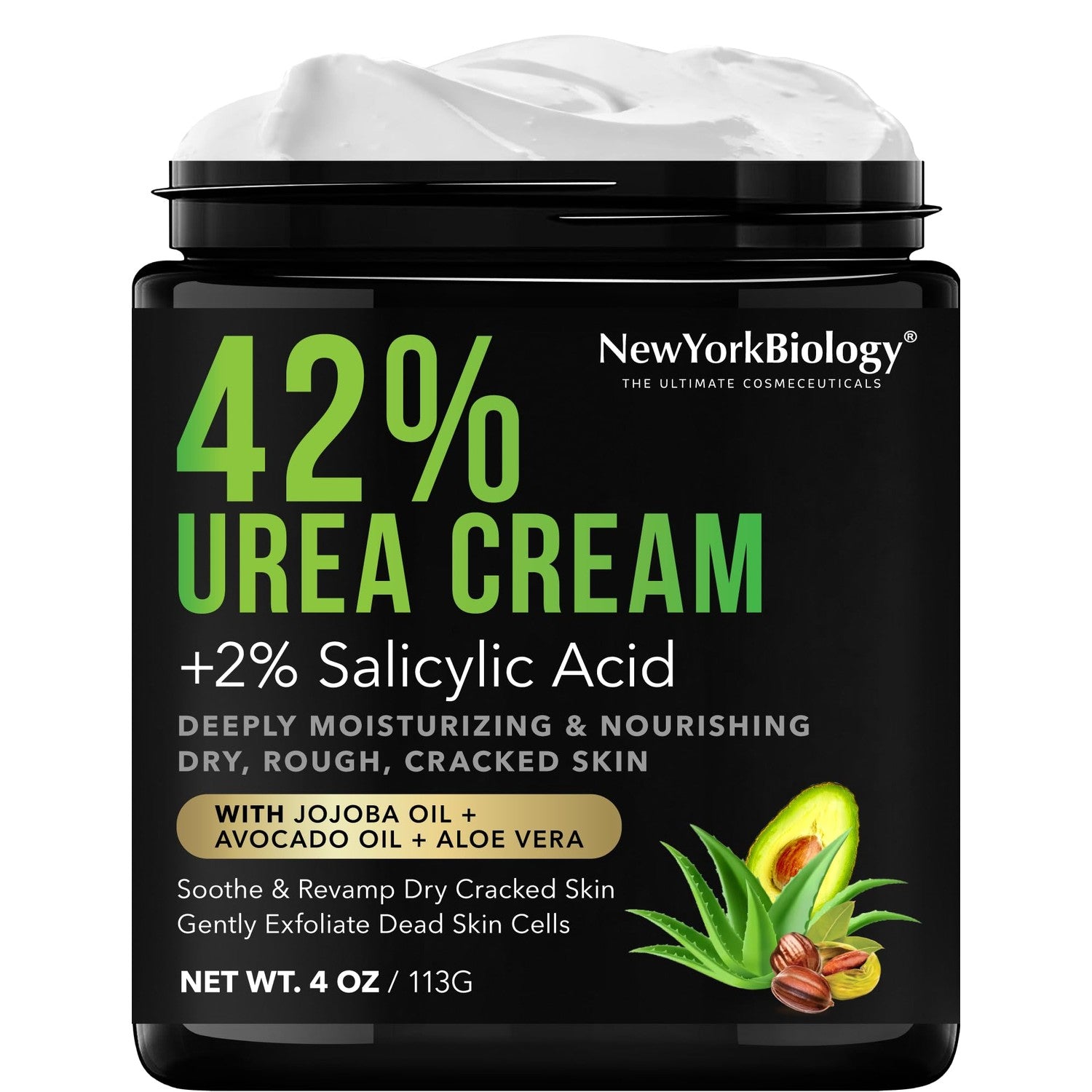New York Biology Tea Tree Oil Foot Cream for Dry Feet and Rough Heels - Moisturizing Foot Cream - 8 oz