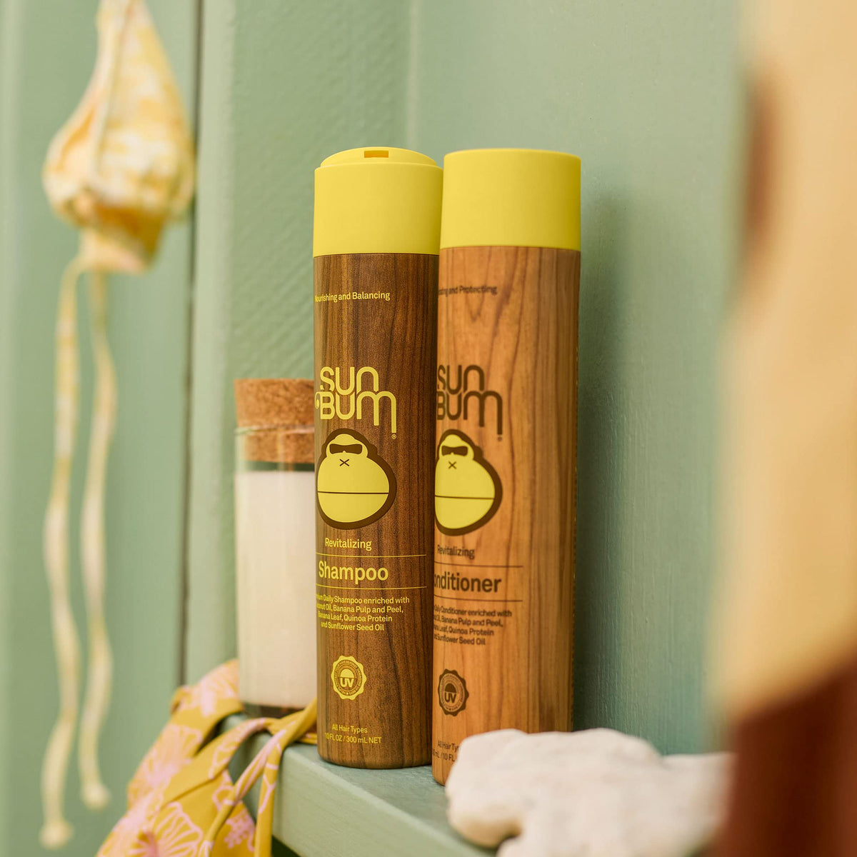 Sun Bum Sun Bum Revitalizing Shampoo and Conditioner Vegan and Cruelty Free Hydrating, Moisturizing and Shine Enhancing Hair Wash 10 Ounce Each
