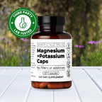 Santa Cruz Paleo Magnesium + Potassium Caps, Supplement for Men and Women, Paleo, Keto, Sugar & Gluten Free, Magnesium Glycinate 166mg and Potassium Citrate 38mg per Serving, American Made, 60 Caps