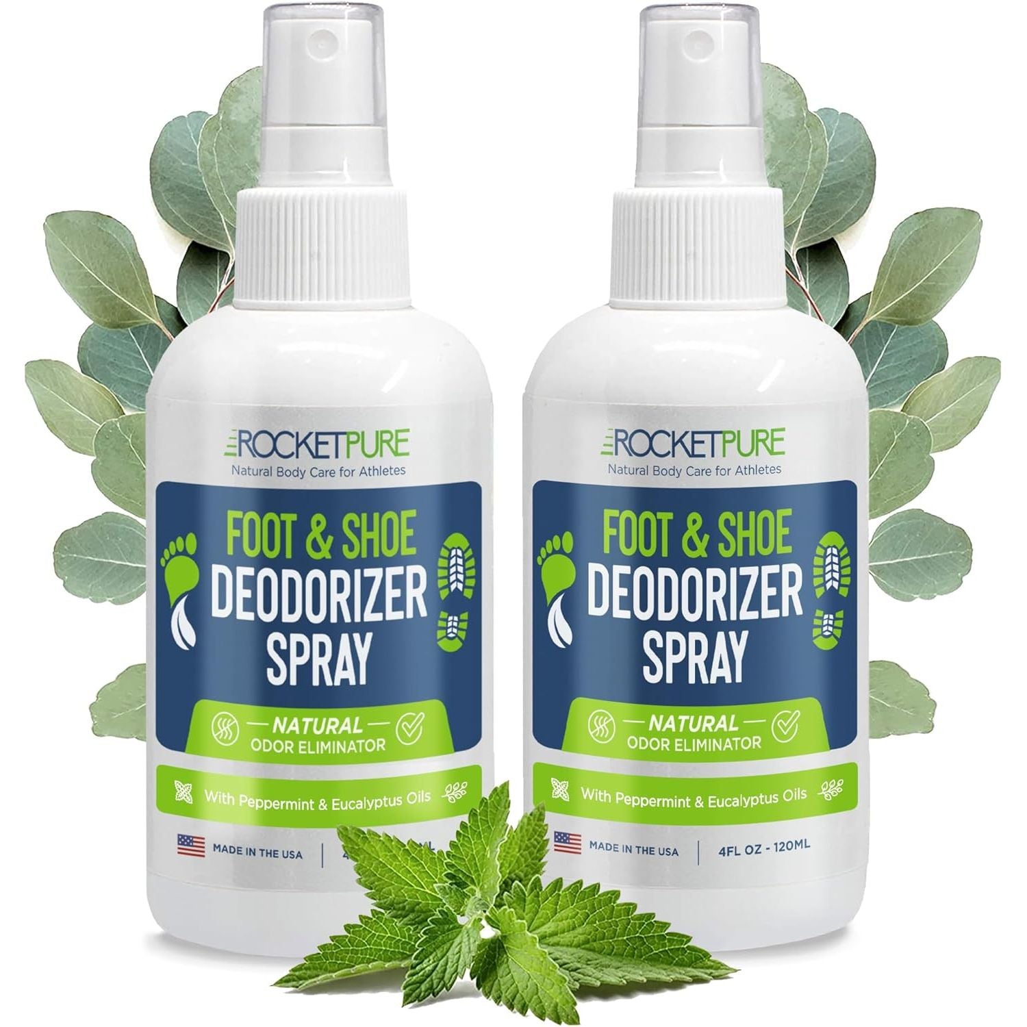 Buy now Rocket Pure Natural Foot & Shoe Deodorizer Spray - Foot Spray for Smelly Feet & Shoe Spray for Smelly Shoes - Removes, Controls & Prevents Odors - Made with Essential Oils - Made in USA (Mint, 4oz) 4 Fl Oz (Pack of 2) at indiglob india