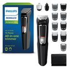 Norelco Philips All-in-One 3000 13-in-1 Trimmer, Face & Hair, Steel Blades | Beard Styler, Nose & Detail Trimmer, Hair Clipper, Self-Sharpening Blades, 8 lengths, 60-Min Runtime, Rinseable, MG3939/50