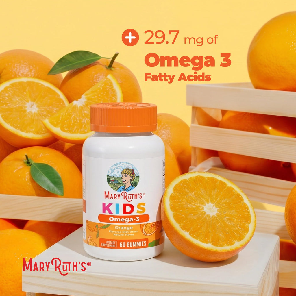 MARYRUTH'S Vegan Omega 3 Gummies for Kids, No Fish Taste, 2 Month Supply | No Fish Taste, 2 Month Supply