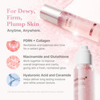 medicube Jelly Mist Serum with Pink PDRN Collagen, 2.02 fl.oz | Dual-Texture Glow Spray with Niacinamide, Glutathione, Hyaluronic Acid, Ceramide - Hydration, Radiance, Plump-Looking Skin