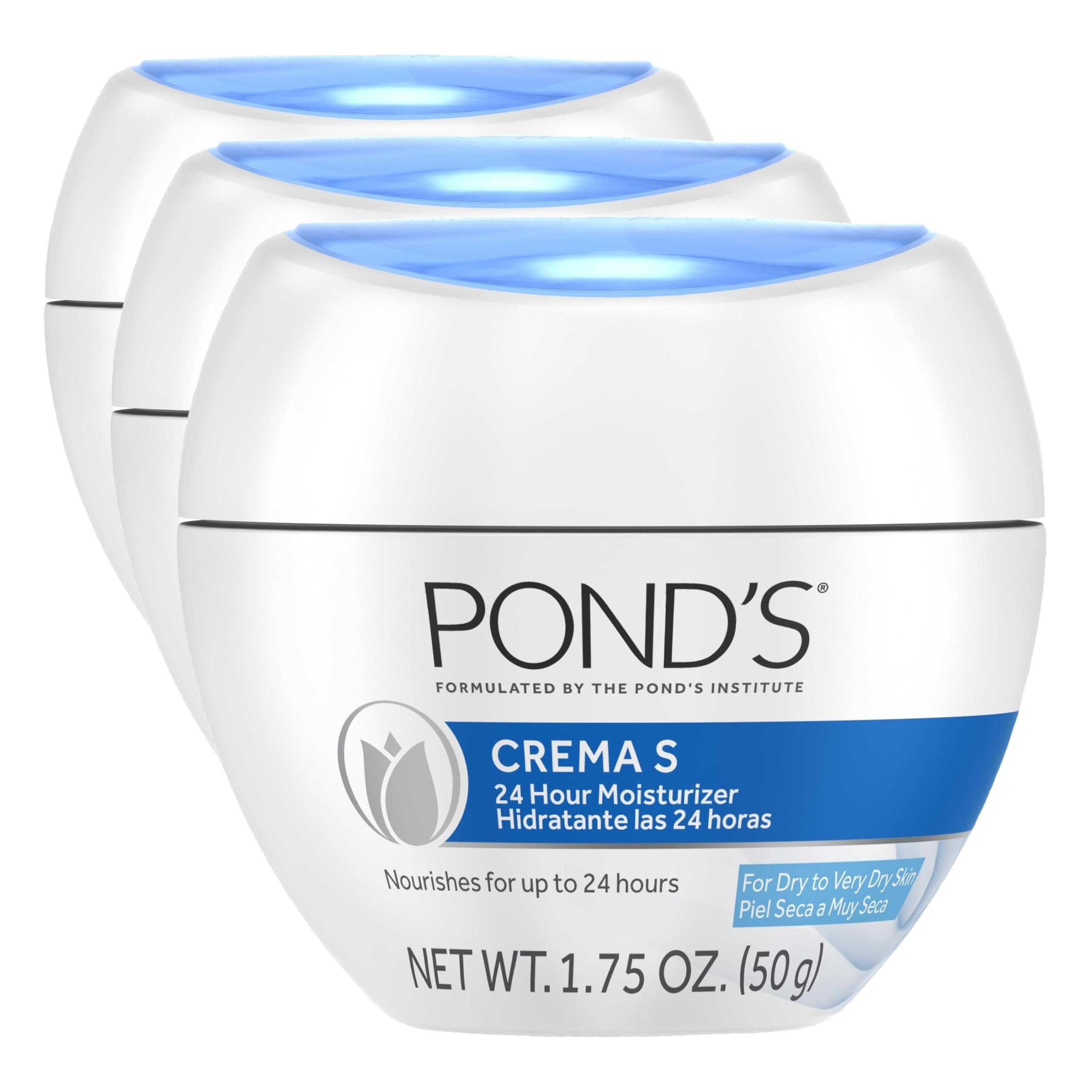 Pond's Nourishing Moisturizing Cream, Crema S, Fragrance Free, Ivory, 14.1 Oz