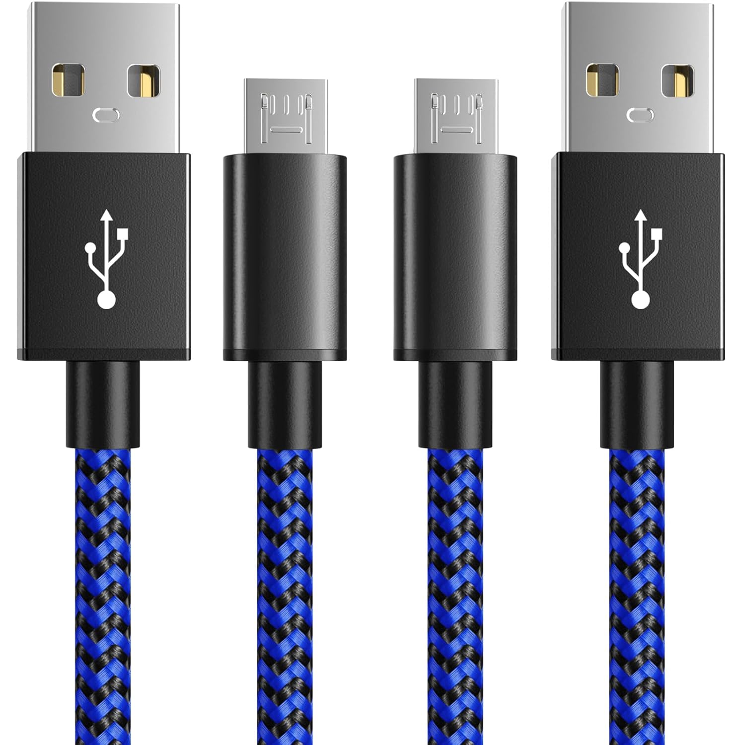 Buy now 6amLifestyle PS4 Controller Charger Charging Cable, 2 Pack 10ft Extra Long Micro USB 2.0 Cable, Nylon Braided Cord, for PS4, PS4 Slim/Pro, Xbox One S/X Controller, Android Phones, Black+Blue Blue 2Pack at indiglob india