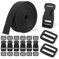 1-Inch Buckle and Strap Kit, 6-Yard Polyester Webbing, 6 Buckles