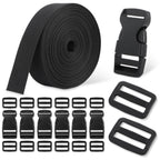 1-Inch Buckle and Strap Kit, 6-Yard Polyester Webbing, 6 Buckles