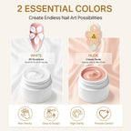 Authentic MIZHSE 3D Sculpting Gel comes in white and nude, perfect for easy nail art design with high clarity.