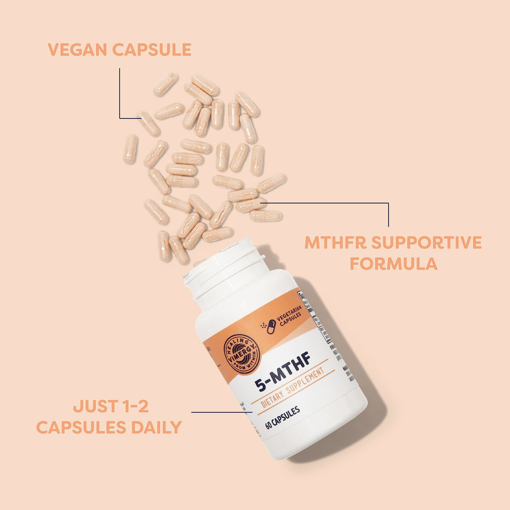 Vimergy 5-MTHF Vegan Capsules for Brain Energy Supplement, 60 Servings