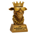 Goat Trophy Winner Award – 7 Inch Funny Greatest of All Time Trophy for Fantasy Football Champion, Office MVP, Employee Recognition, Retirement Gift for Men, Boss, Coworker & Friends
