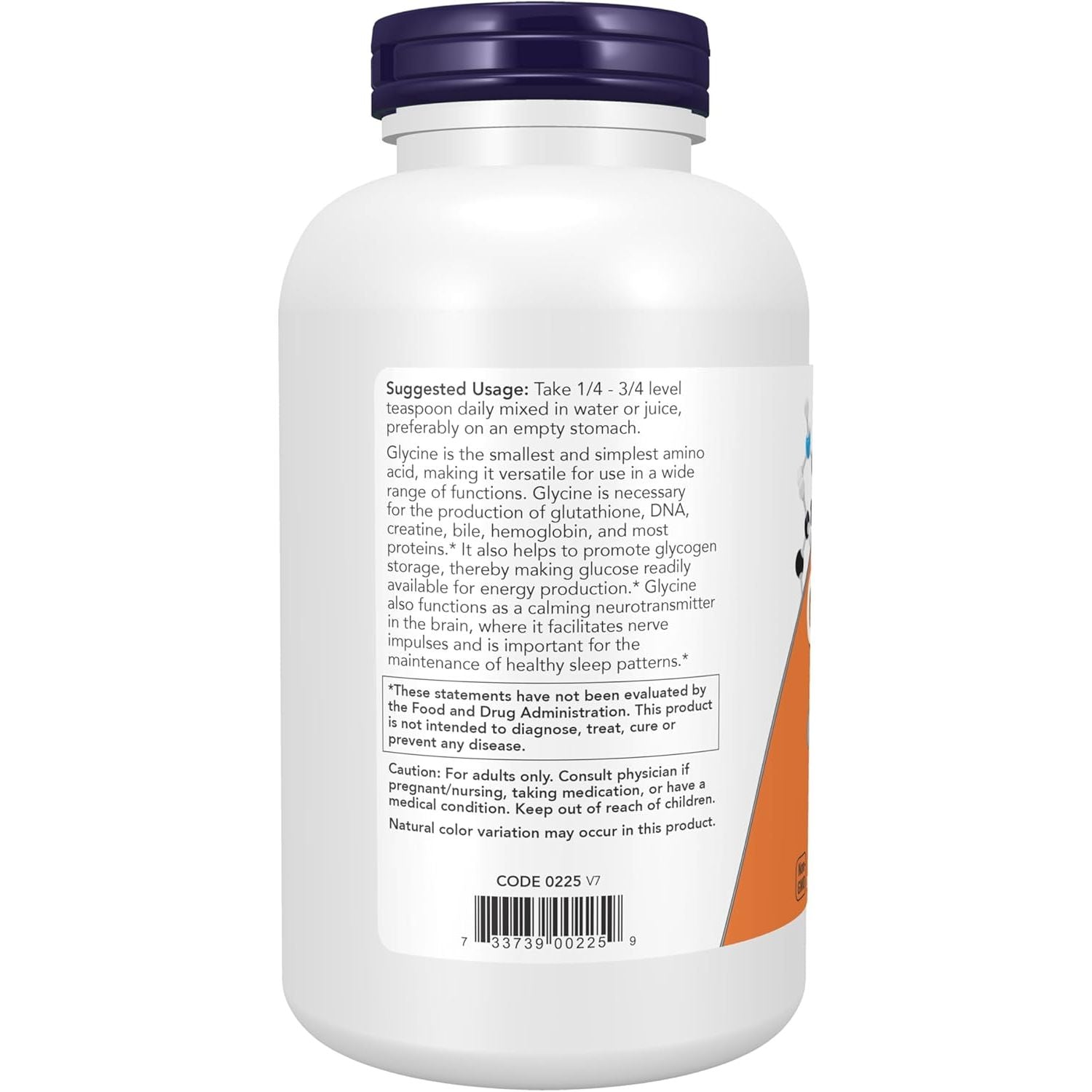 Buy now NOW Foods Supplements, Glycine Pure Powder, Promotes Restful Sleep*, Neurotransmitter Support*, 1-Pound at indiglob india
