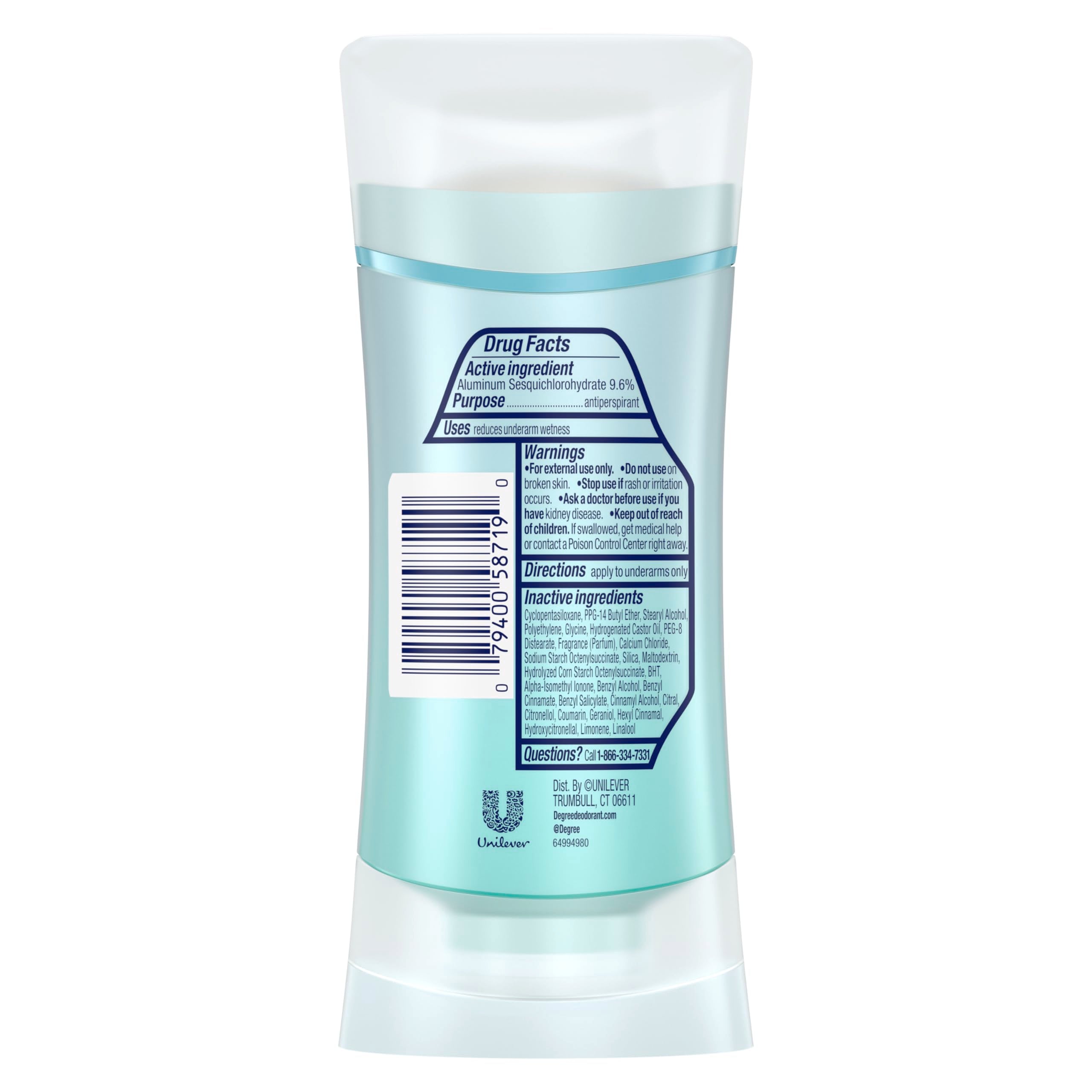 Degree UltraClear Antiperspirant Deodorant Black+White Anti White Marks and Yellow Stains Deodorant for Women 2.6 oz