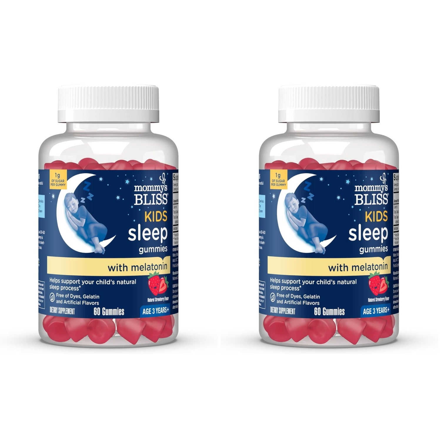 Mommy's Bliss Kids Sleep Support Melatonin Gummies, Strawberry Flavor 60ct