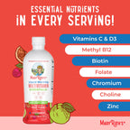 MaryRuth's Liquid Morning Multivitamin Essentials+, 2 Flavors, Vegan, 32oz | Vitamin A C D E B6 B12 Biotin Zinc, Mens Womens Multivitamin, Immune Support, Beauty, Sugar Free, Vegan, Ages 1+