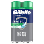 Buy now Gillette Series 3X Action Shave Gel, Sensitive Twin Pack, 7 Oz (Pack of 2) at indiglob india