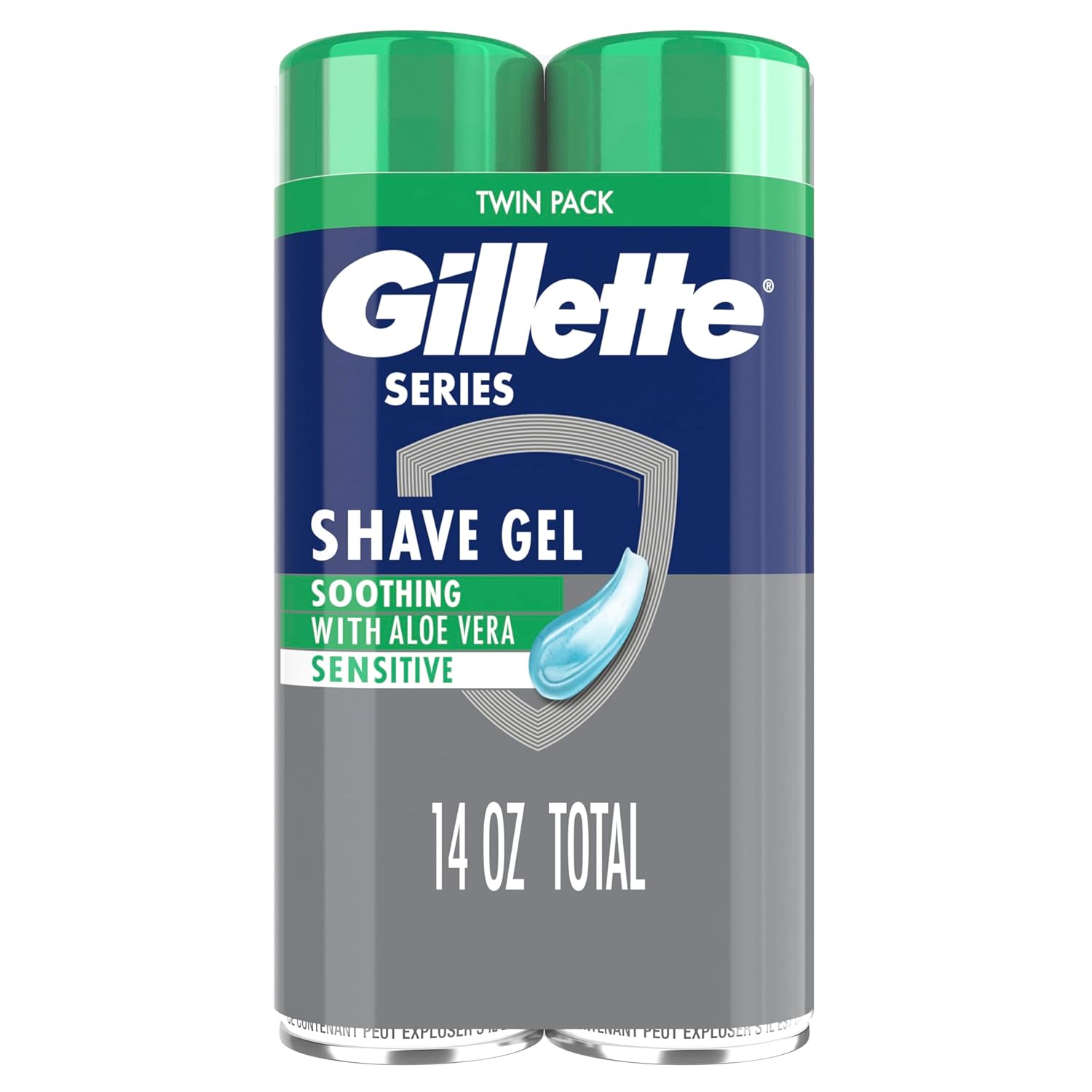 Buy now Gillette Series 3X Action Shave Gel, Sensitive Twin Pack, 7 Oz (Pack of 2) at indiglob india