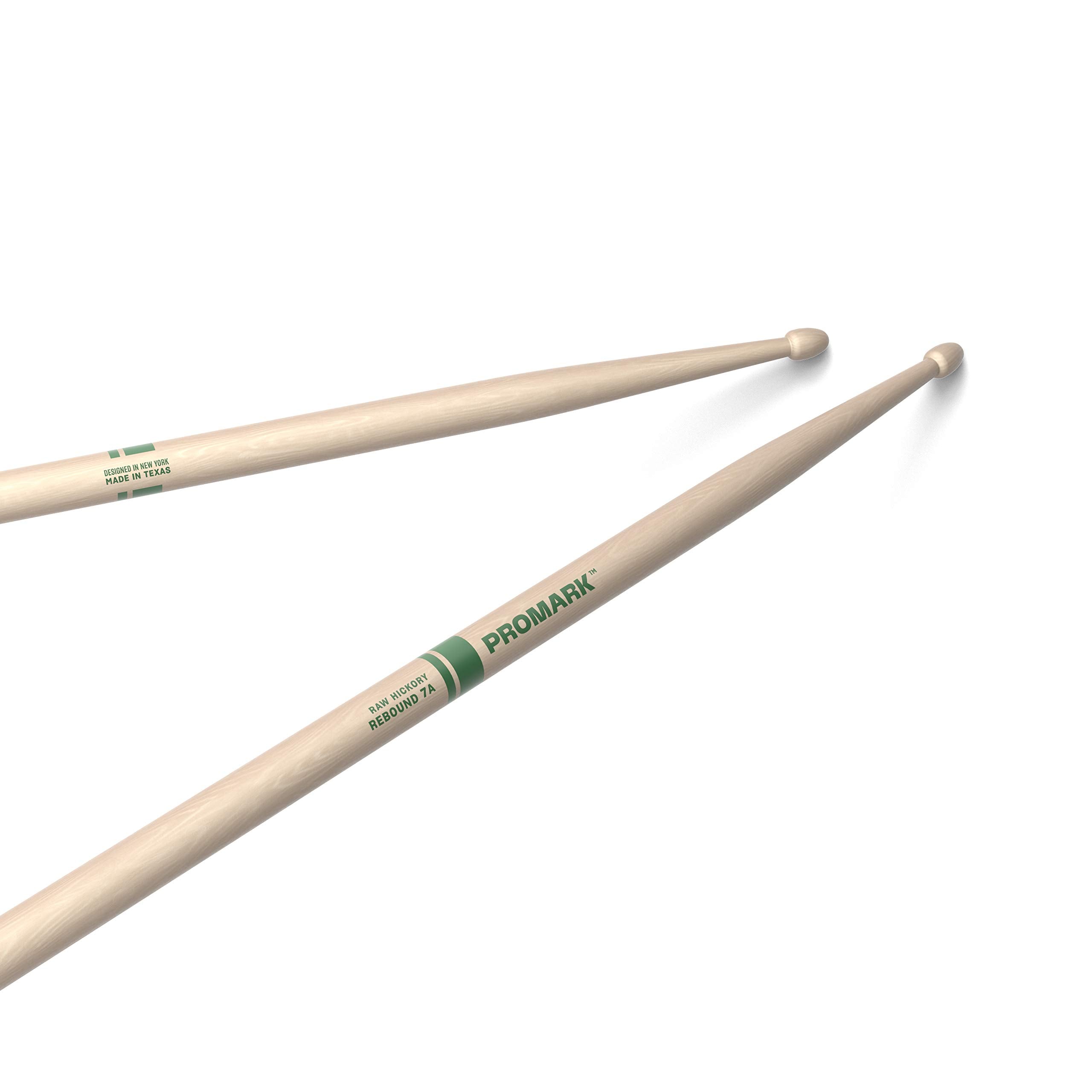 Buy now ProMark Rebound 5A Long Hickory Drumsticks, Acorn Wood Tip, 1 Pair Rebound 7A One Pair Raw, Wood Tip at indiglob india