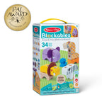 Buy now Melissa & Doug Blockables™ Safari Snap and Play, Mix and Match Connectable Wooden Building Blocks Play Set Toy for Preschool Boys and Girls (34 Pcs) at indiglob india
