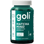 Goli Matcha Mind Cognitive Gummies with Cognizin Citicoline - 250mg Citicoline Plus Matcha Powder - Brain Health and Focus Support - Vegan, Non-GMO, Gluten-Free, 180 Count (3 Pack)