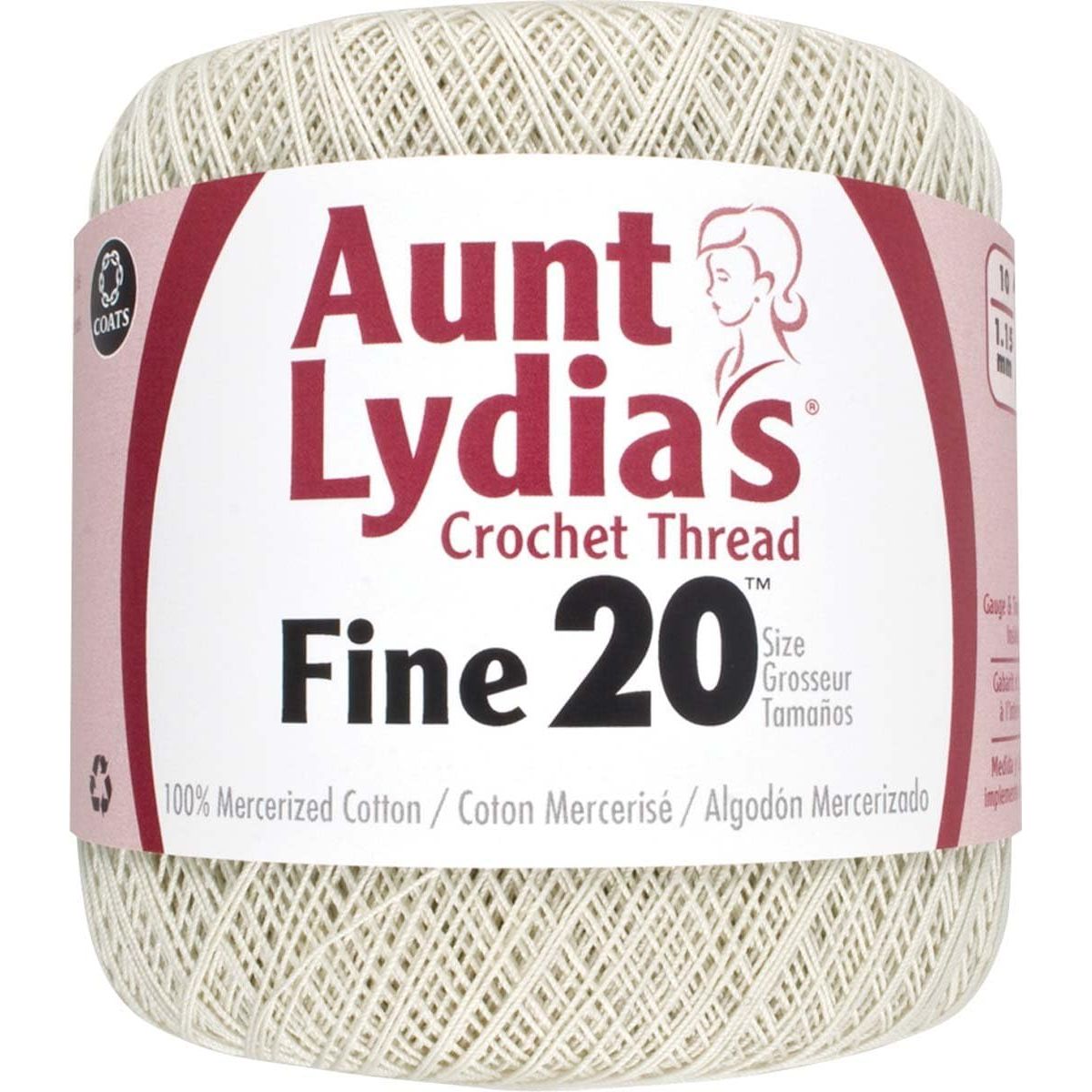 Buy now Aunt Lydia Extra Fine Crochet - 3 Pack of 400y/365m - Natural at indiglob india