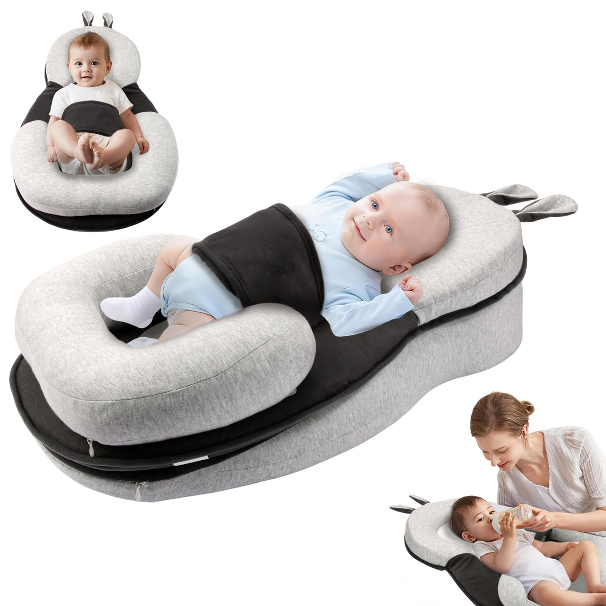 Baby Lounger, Dual-Function Removable Machine-Washable Pad