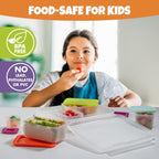 Buy now BentologyTM Clear Bento Lunch Box Set w 5 Removable Nesting Containers- Adapt Inner Compartment Portion Sizes- Meal Prep Snack Holders for Back to School, Leakproof Durable & BPA Free- Dishwasher Safe at indiglob india