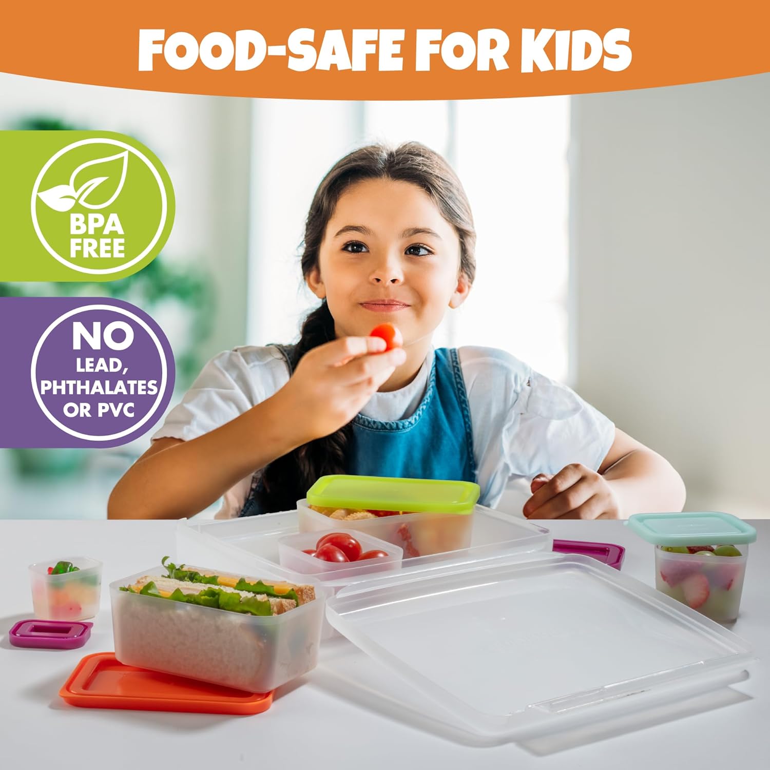 Buy now BentologyTM Clear Bento Lunch Box Set w 5 Removable Nesting Containers- Adapt Inner Compartment Portion Sizes- Meal Prep Snack Holders for Back to School, Leakproof Durable & BPA Free- Dishwasher Safe at indiglob india