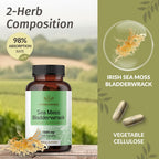 Buy now HERBAMAMA Sea Moss and Bladderwrack Capsules - 1600mg Irish Sea Moss for Immune Support - Vegan, Non-GMO Immunity Supplement for Overall Support at indiglob india