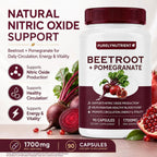 Beetroot + Pomegranate Capsules, Supports Daily Wellness, Energy & Stamina, Beet Root Capsules for Men & Women, 90 Capsules