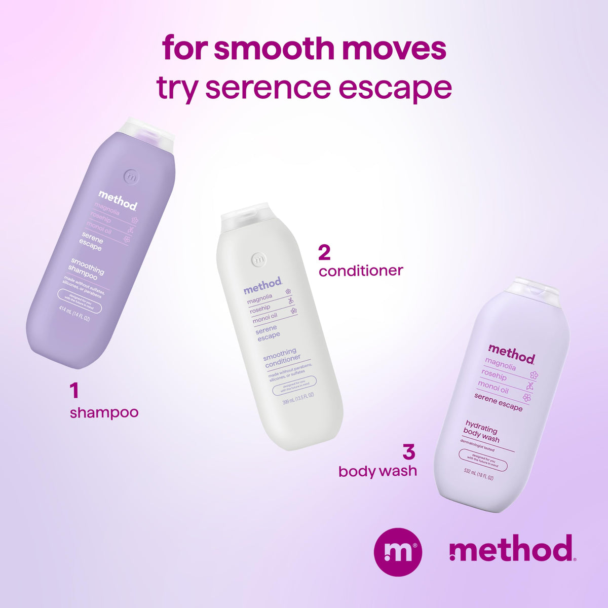 method Smoothing Conditioner, Serene Escape, 13.5 fl oz