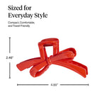 Buy now The Grinch x Kitsch Bow Hair Claw Clip for Women â€“ Strong Hold for Thick or Thin Hair | Glossy Red Hair Clip for Everyday Hairstyle | Ideal Gifts for Women - 1 pc at indiglob india