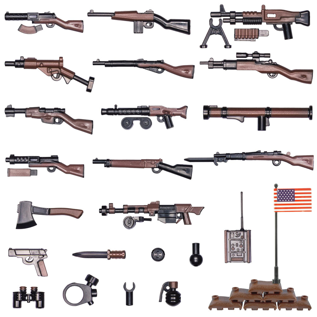 Buy now 83 Pcs Toy Soldiers Figures US Army Battle Toy Set - Weapons Pack Military Weapon Battle Building Blocks Compatible with Major Brand, 3 Years Old and up at indiglob india