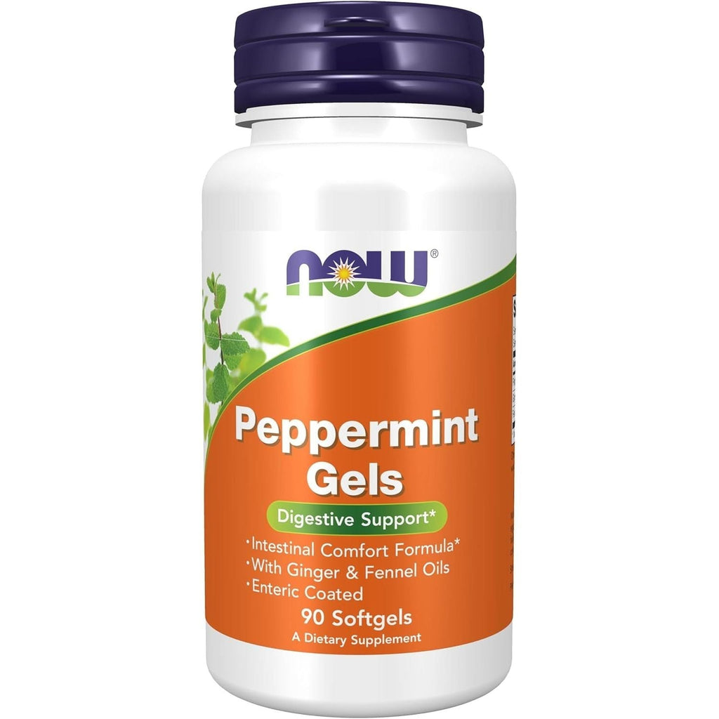 Buy now NOW Foods Supplements, Peppermint Gels with Ginger & Fennel Oils, Enteric Coated, Digestive Support*, 90 Softgels at indiglob india