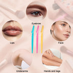 HFATMOS Eyebrow Razor, Face Razors for Women Men Multipurpose Exfoliating Face Shaver Facial Hair Removal Tools Eyebrow Trimmer with Protective Cover 12 Pcs
