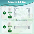 Hydroponics Nutrients for Aerogarden(800ml in Total), Plant Food A & B Hydroponics Supplies, Indoor Plant Fertilizer for Hydroponics Growing System, Hydroponic Solution for Vegetables Thrive