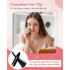 Amizo 6 Pcs Creaseless Hair Clips and 6 Pcs Triangle Powder Puffs for Women | Beauty Makeup Set，No Crease Design, No Bend,Loose Powder,Smooth Makeup Application and No-Dent Hair Styling