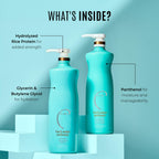Malibu C Hard Water Wellness Shampoo and Conditioner Duo - Hydrating Hair Care for Shine & Manageability - Protects from Waterborne Elements That Cause Dry, Damaged Hair (33.8oz)