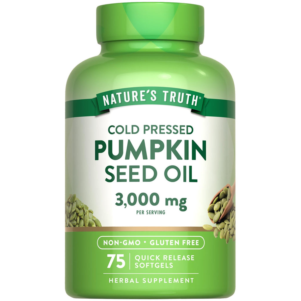 Nature's Truth Pumpkin Seed Oil | 3000mg | 75 Softgels