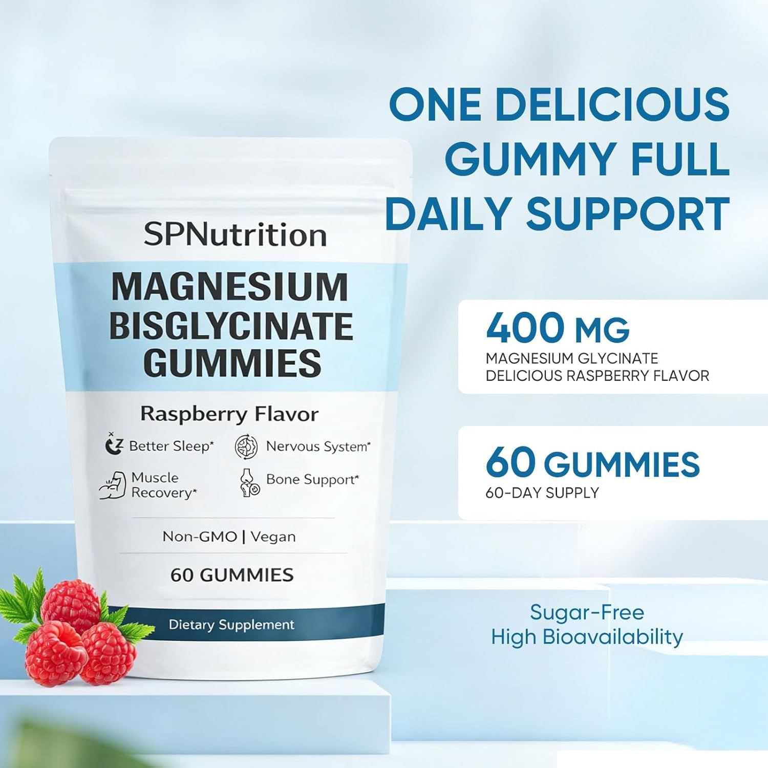 Spnutrition Magnesium Bisglycinate Gummies – Chelated Magnesium Supplement (2)
