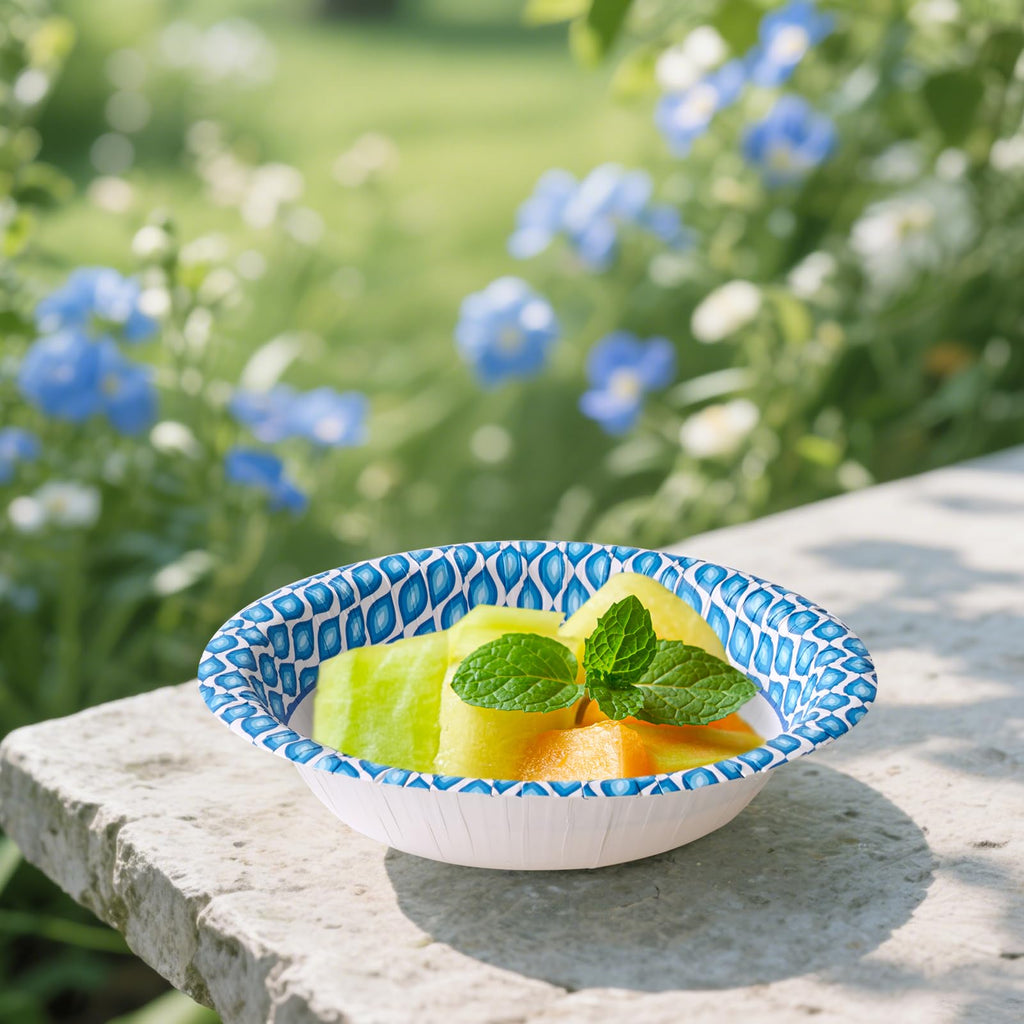 MUCHII 10 oz Paper Bowls, 300 Count Printed Disposable Small Bowls Bulk