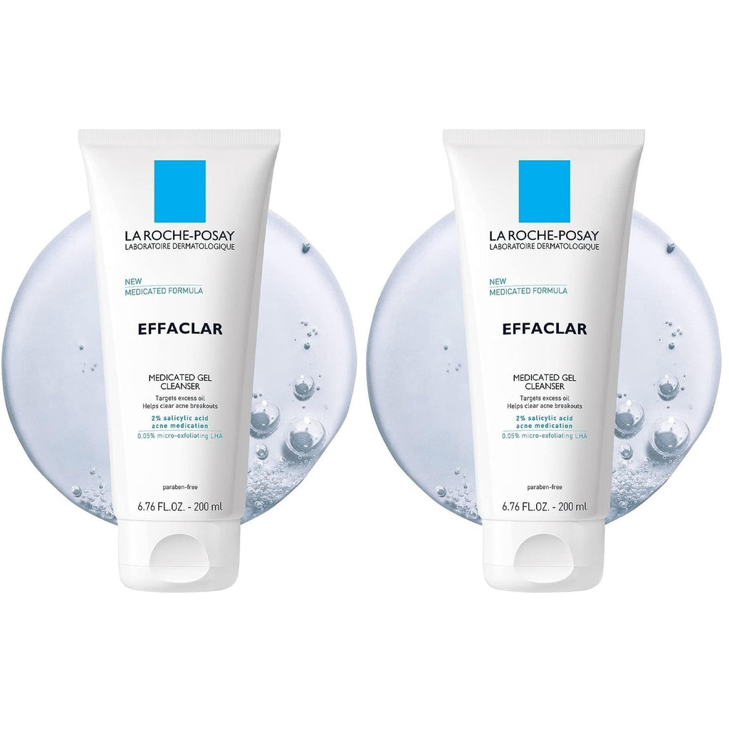 La Roche-Posay Effaclar Medicated Acne Face Wash with Salicylic Acid, 6.8oz | 2% salicylic acid cleanser with LHA and glycerin. Oil free foaming face wash helps clear acne and target excess oil.