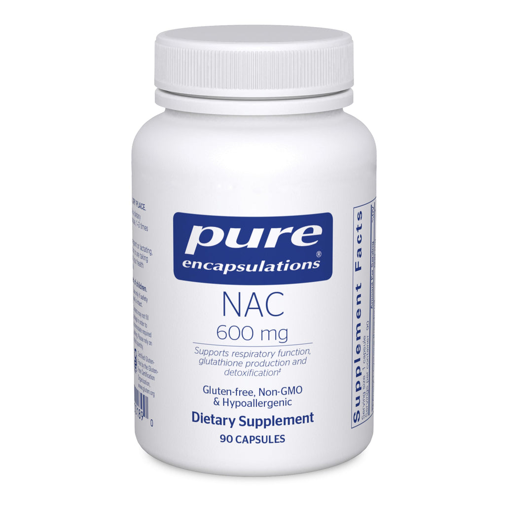 Pure Encapsulations NAC 600 mg, 90 Capsules | N-Acetyl Cysteine NAC Supplement for Lung Health and Immune Support*, Liver Support and Antioxidants*