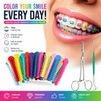 Ligas para Brackets Ortodoncia Dental braces color changing kit orthodontic Dental Ligature Ties for Brackets Change Braces Color Easily DIY Braces Color Kit 1040pcs