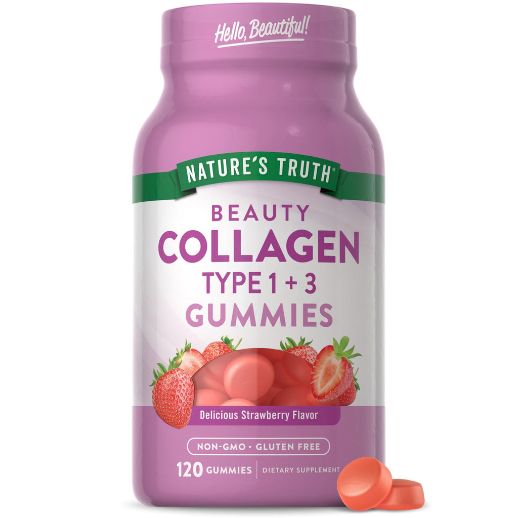 Nature's Truth Collagen Peptide Gummies for Women | 60 Count | Type 1 & 3 | Strawberry Flavor | Non-GMO & Gluten Free Supplement